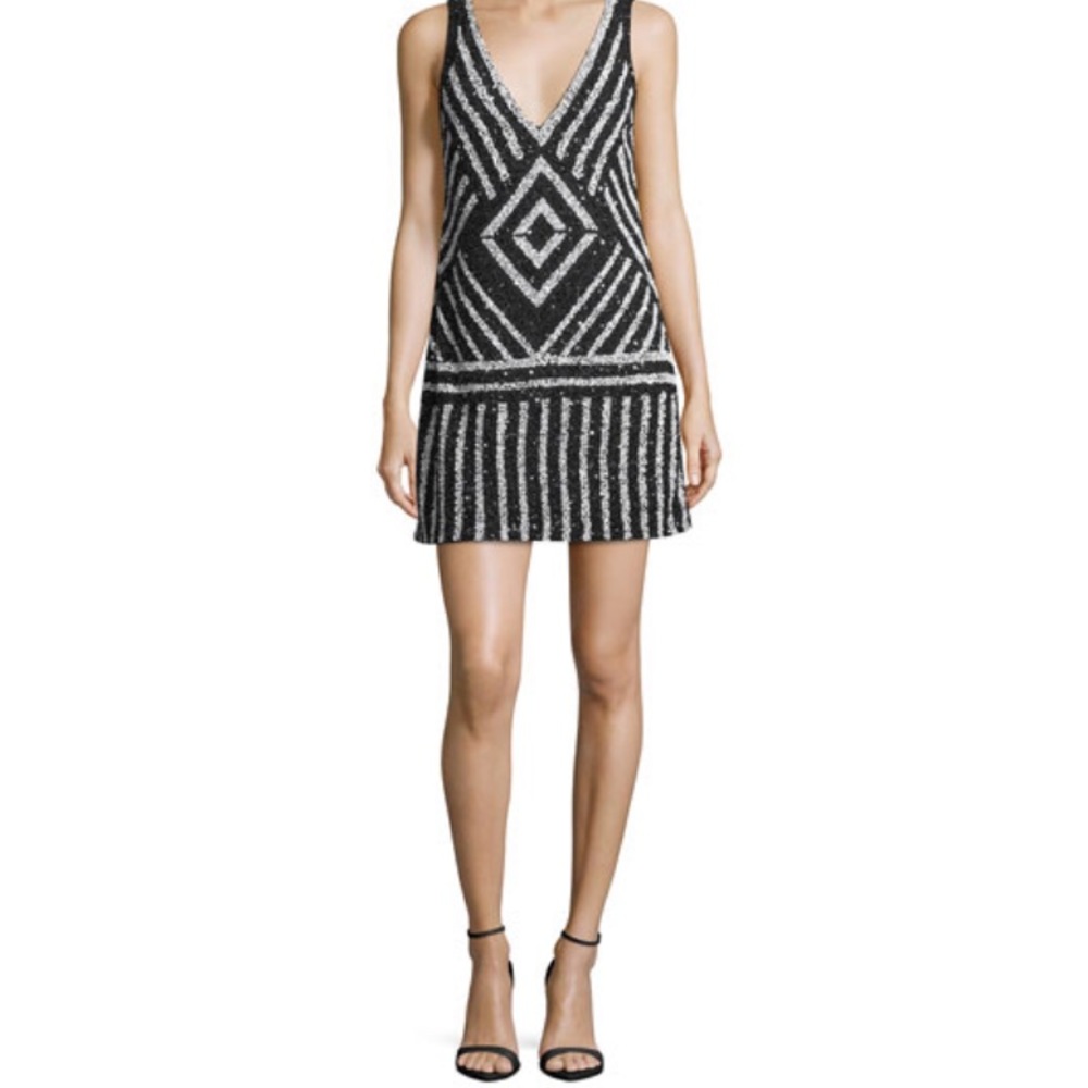 Embellished A line short dress